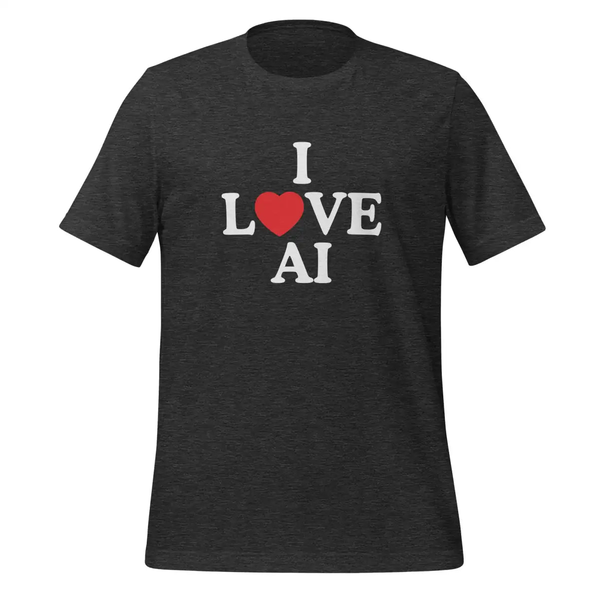 I Love Heart AI T-Shirt (unisex) - Dark Grey Heather / M