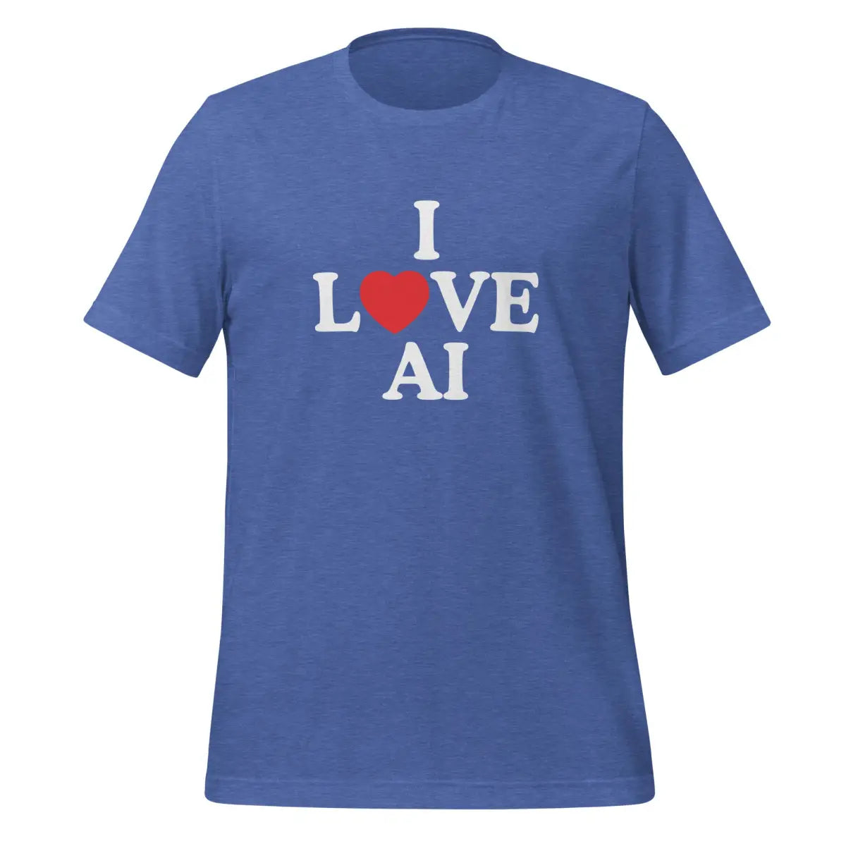 I Love Heart AI T-Shirt (unisex) - Heather True Royal / M