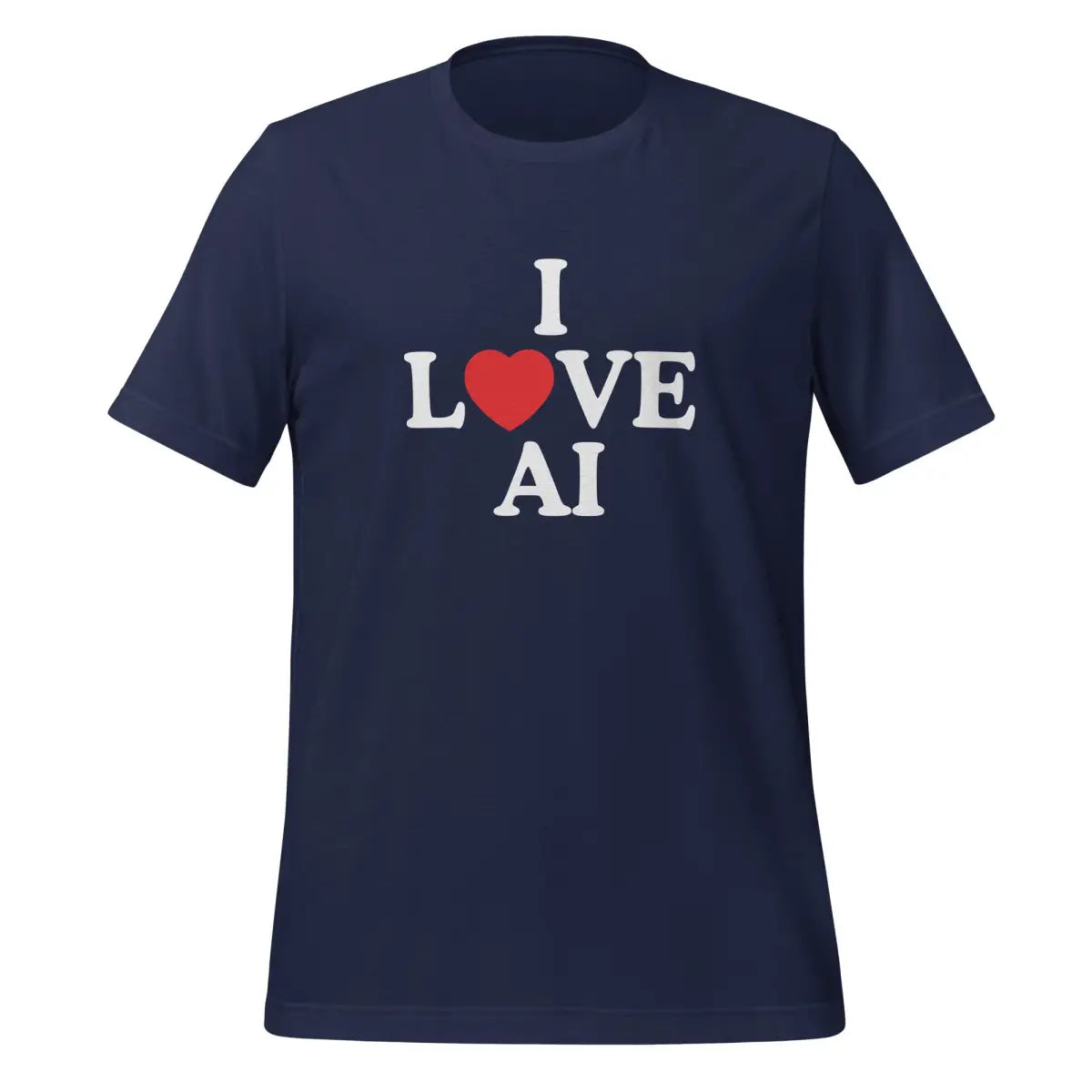 I Love Heart AI T-Shirt (unisex) - Navy / M