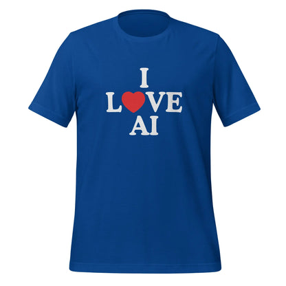 I Love Heart AI T-Shirt (unisex) - True Royal / M