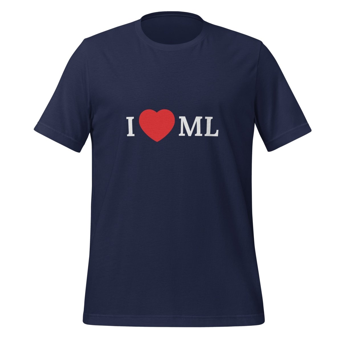 I Love ML (Machine Learning) T - Shirt (unisex) - Navy - AI Store