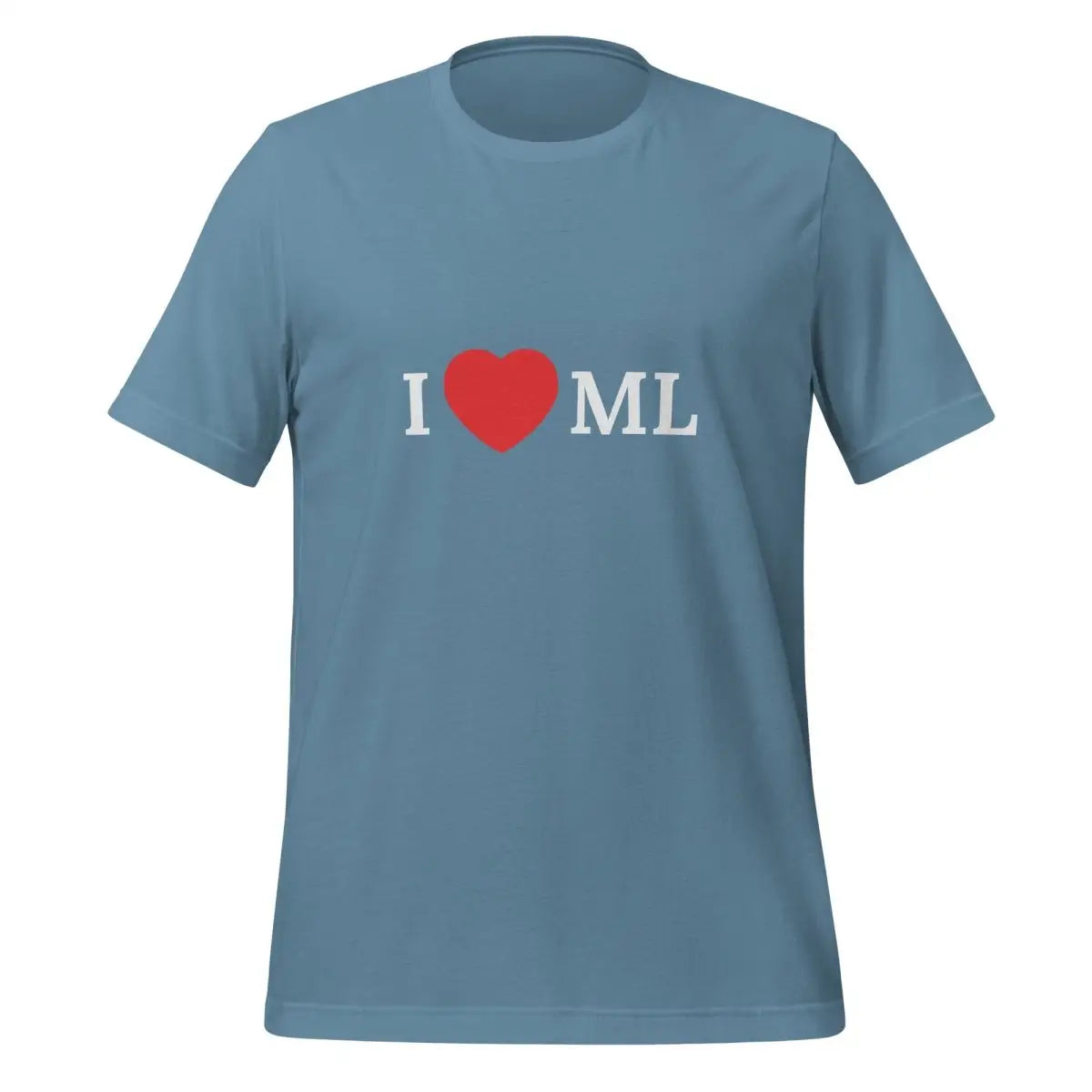 I Love ML (Machine Learning) T-Shirt (unisex) - Steel Blue / M