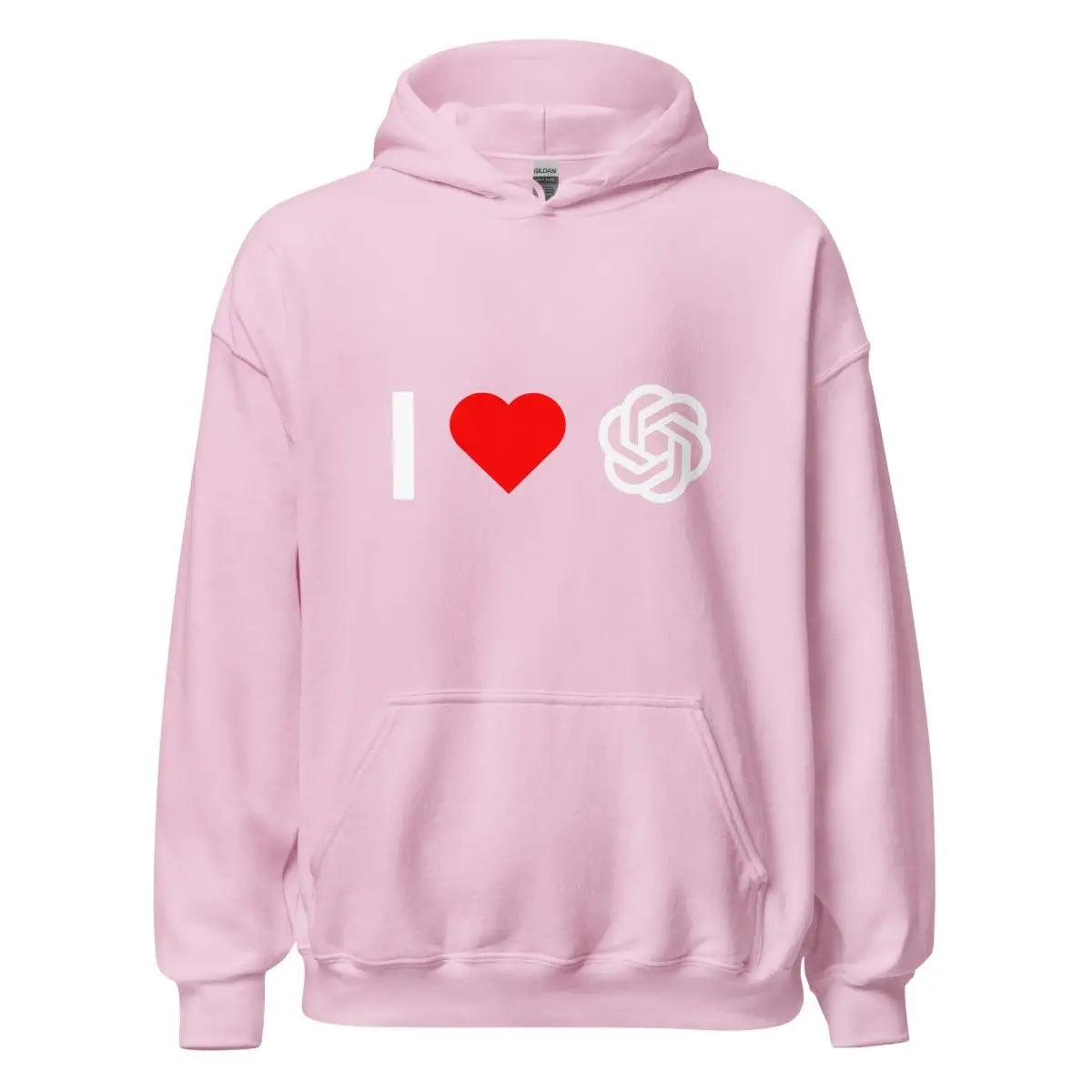 I Love OpenAI Hoodie (unisex) - Light Pink / M