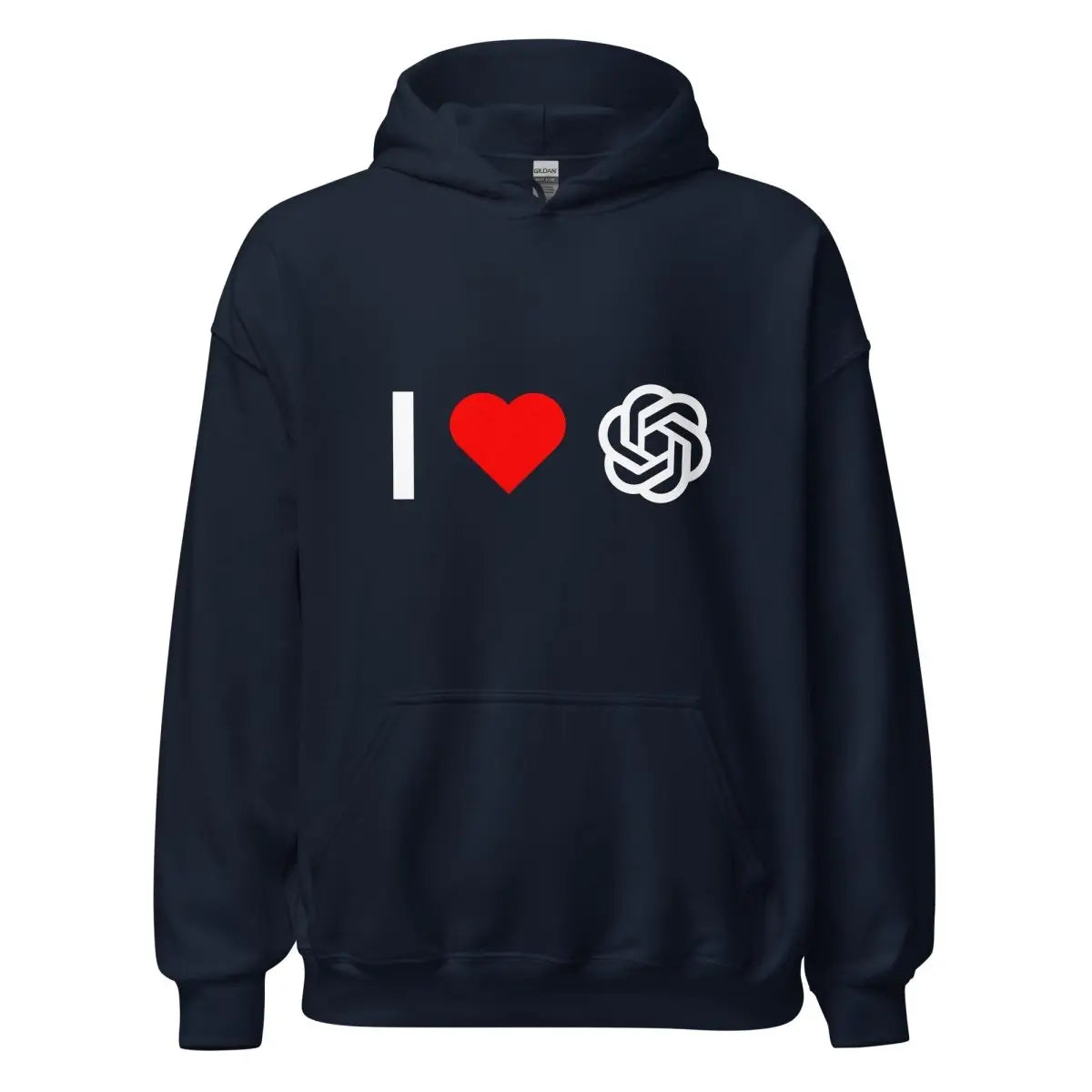 I Love OpenAI Hoodie (unisex) - Navy / M