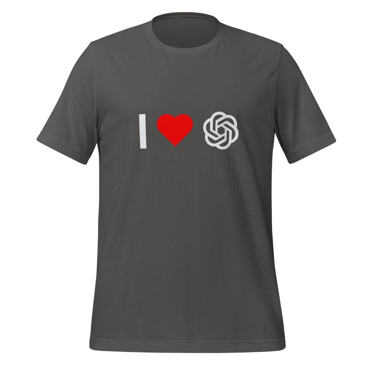 I Love OpenAI T-Shirt (unisex) - Asphalt - AI Store