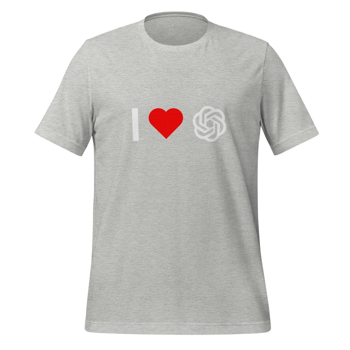 I Love OpenAI T-Shirt (unisex) - Athletic Heather - AI Store