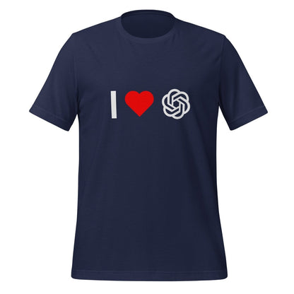 I Love OpenAI T-Shirt (unisex) - Navy - AI Store