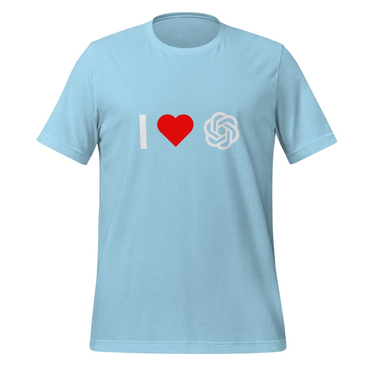 I Love OpenAI T-Shirt (unisex) - Ocean Blue - AI Store