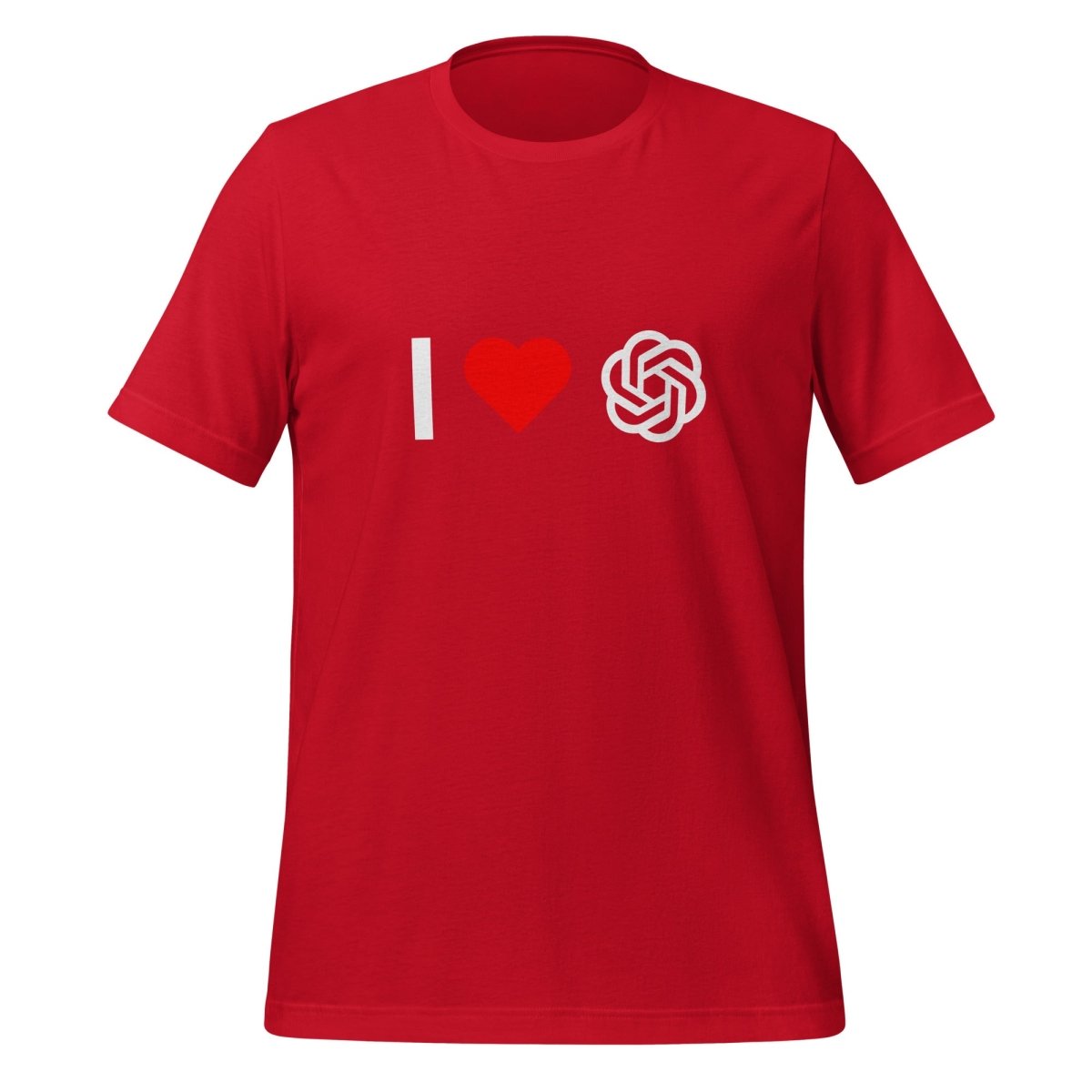 I Love OpenAI T-Shirt (unisex) - Red - AI Store