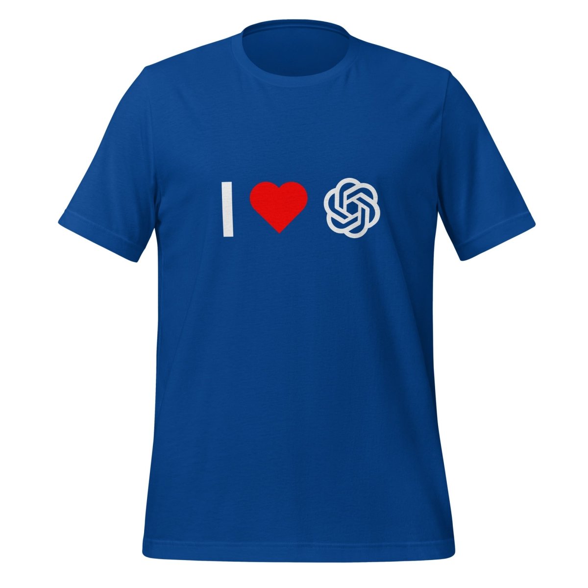 I Love OpenAI T-Shirt (unisex) - True Royal - AI Store