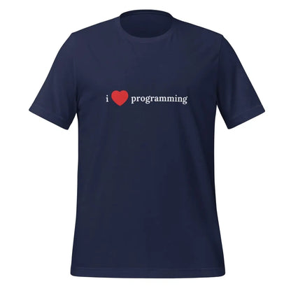 I Love Programming T-Shirt (unisex) - Navy / M