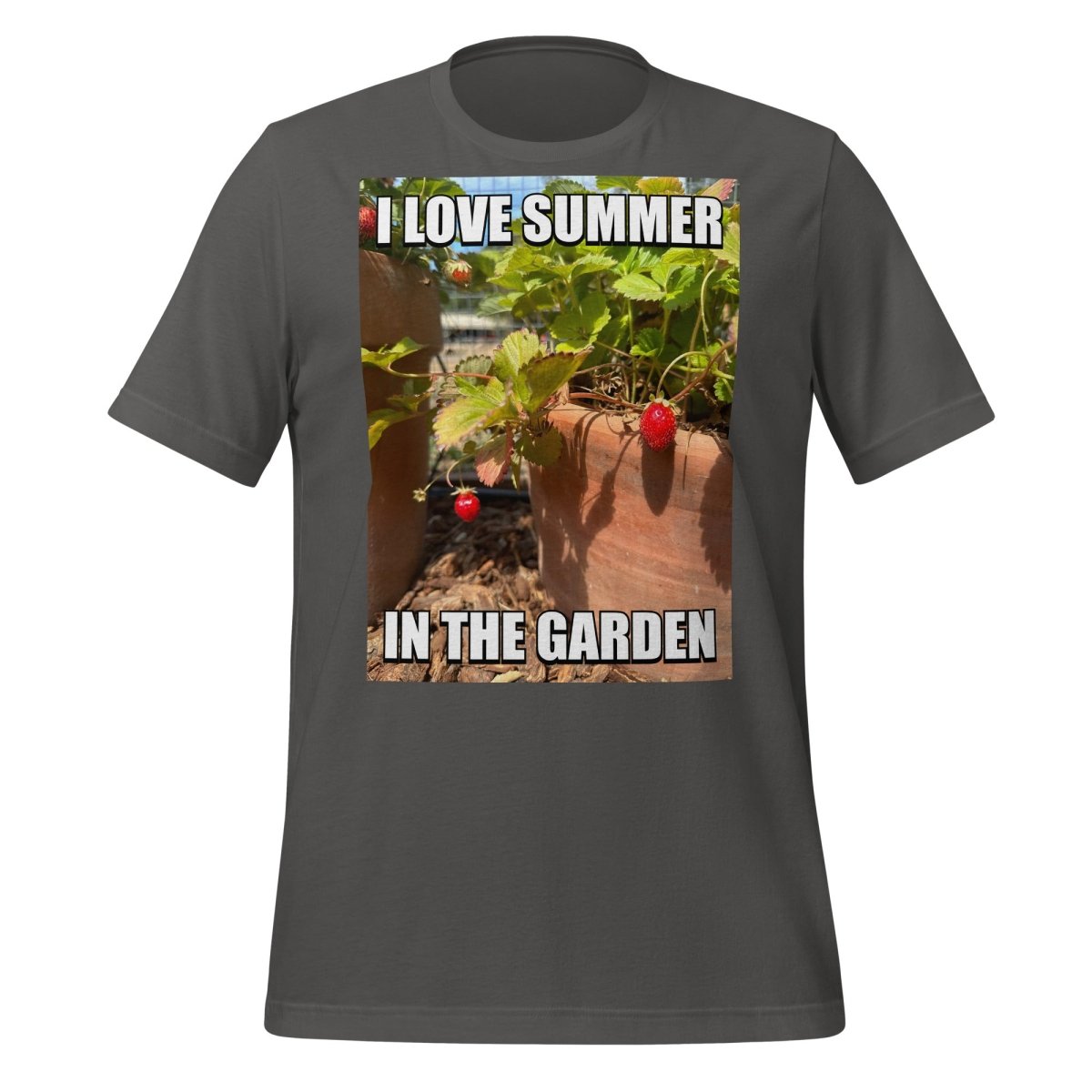 I Love Summer in the Garden @sama Meme T-Shirt (unisex) - Asphalt - AI Store