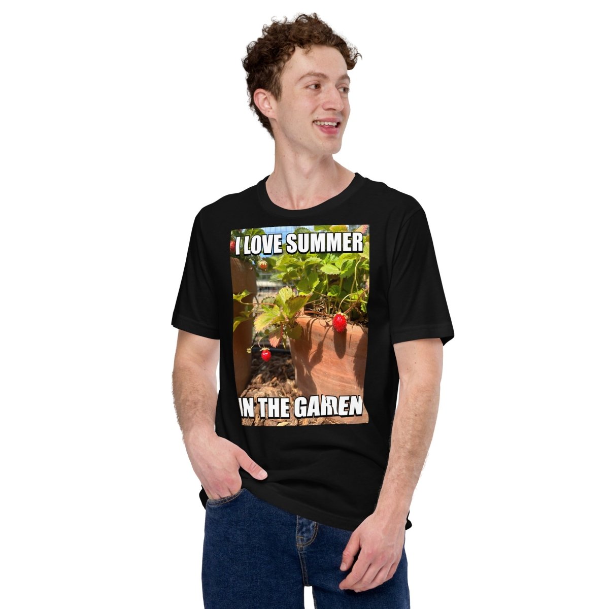 I Love Summer in the Garden @sama Meme T-Shirt (unisex) - Black - AI Store