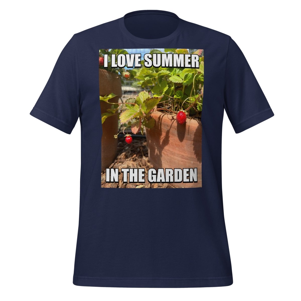 I Love Summer in the Garden @sama Meme T-Shirt (unisex) - Navy - AI Store