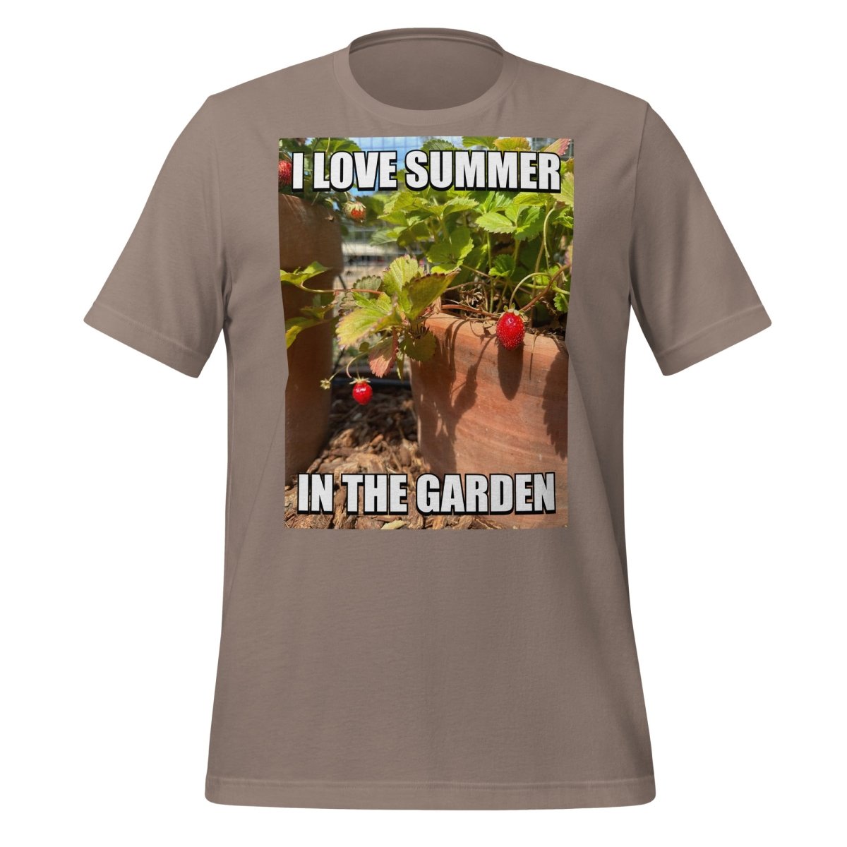 I Love Summer in the Garden @sama Meme T-Shirt (unisex) - Pebble - AI Store