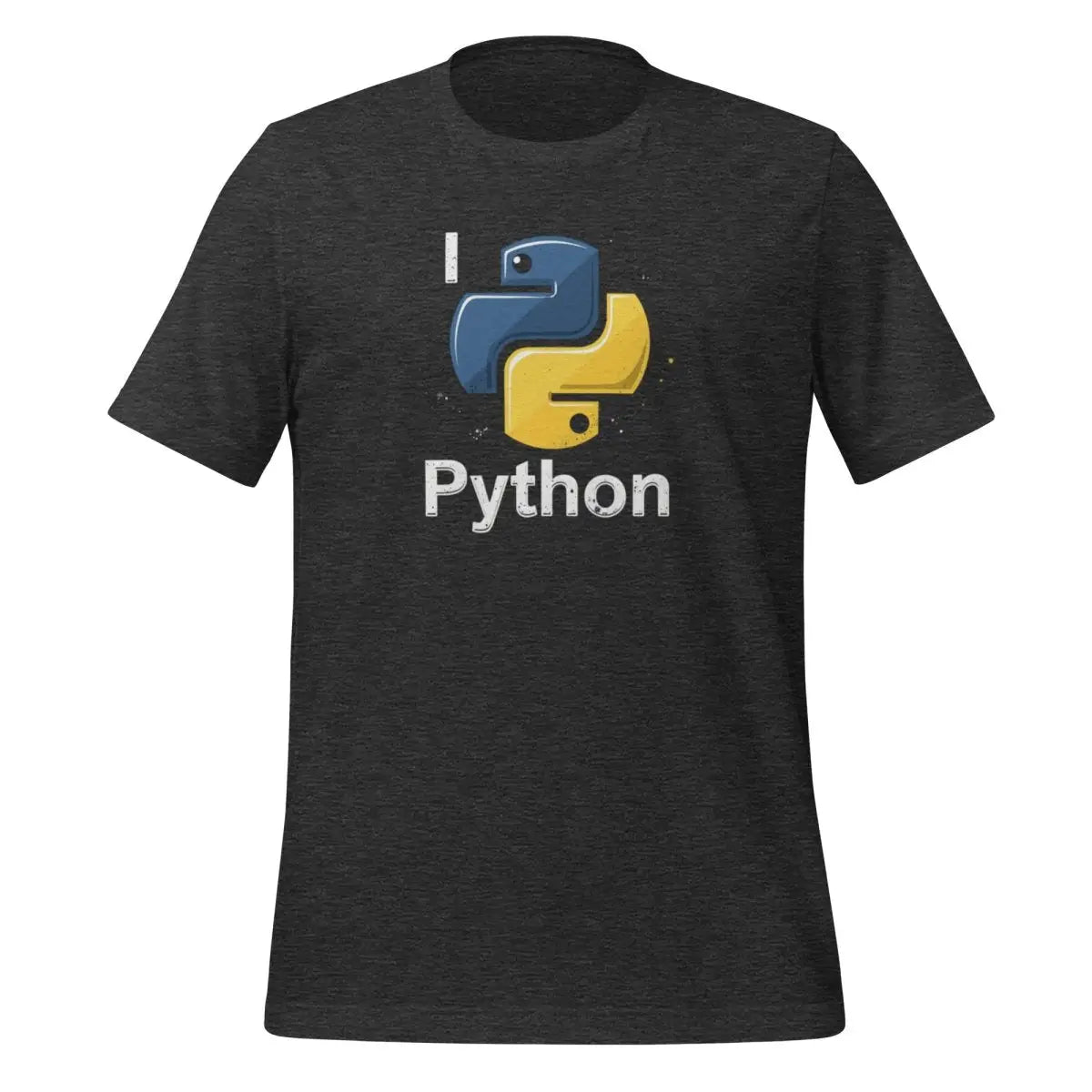 I Python T-Shirt (unisex) - Dark Grey Heather / M