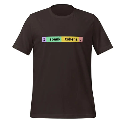 I speak tokens. T-Shirt (unisex) - Brown / M