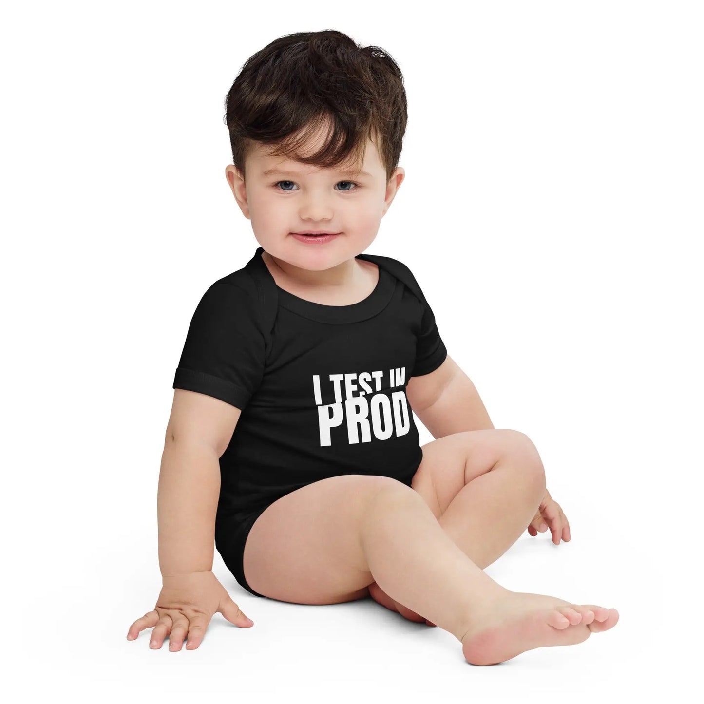 I Test in Prod Short Sleeve One-Piece (baby)