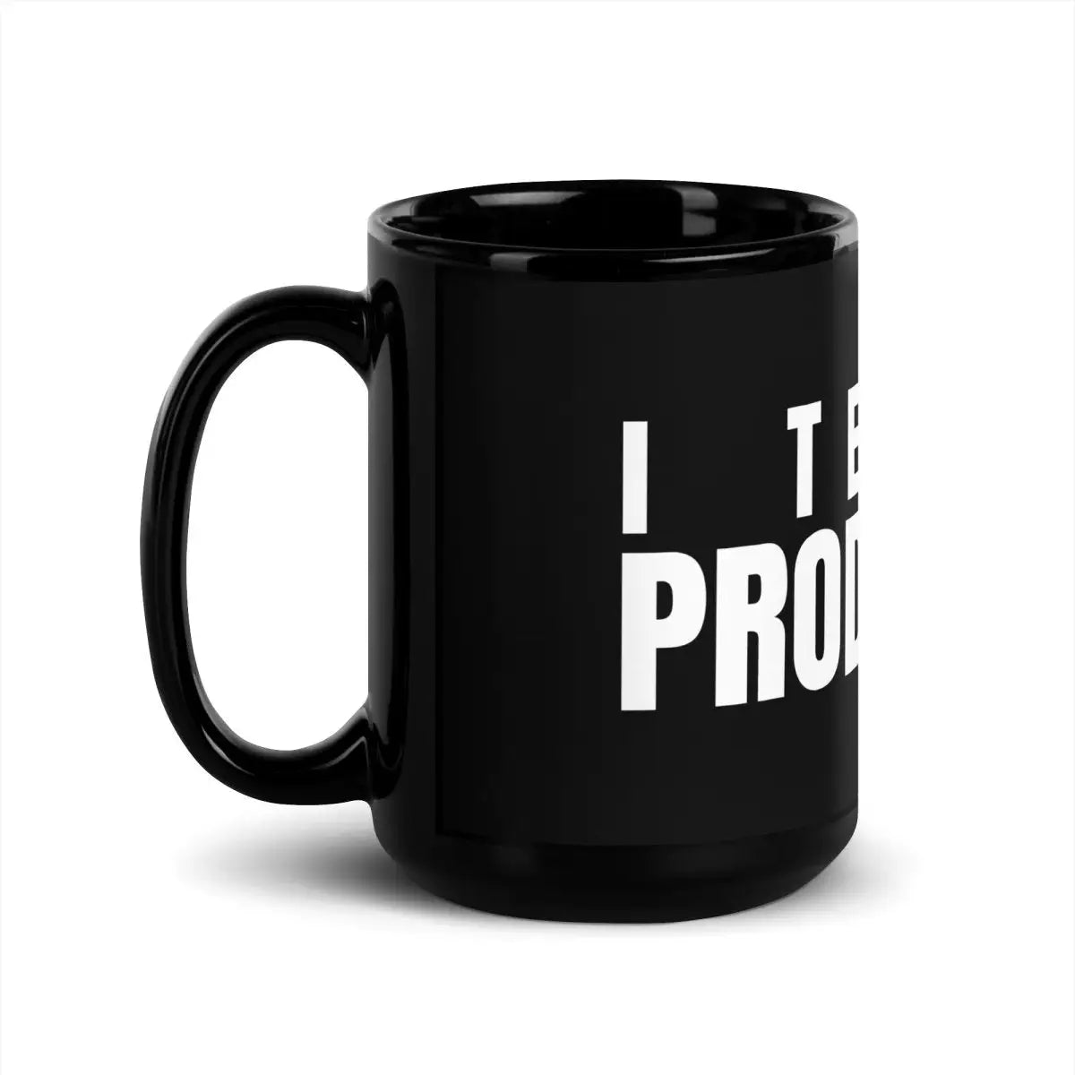 I Test in Production Black Glossy Mug