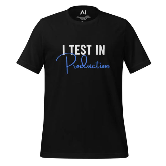 The i Test in Production Signature T-shirt (unisex) Black / m.