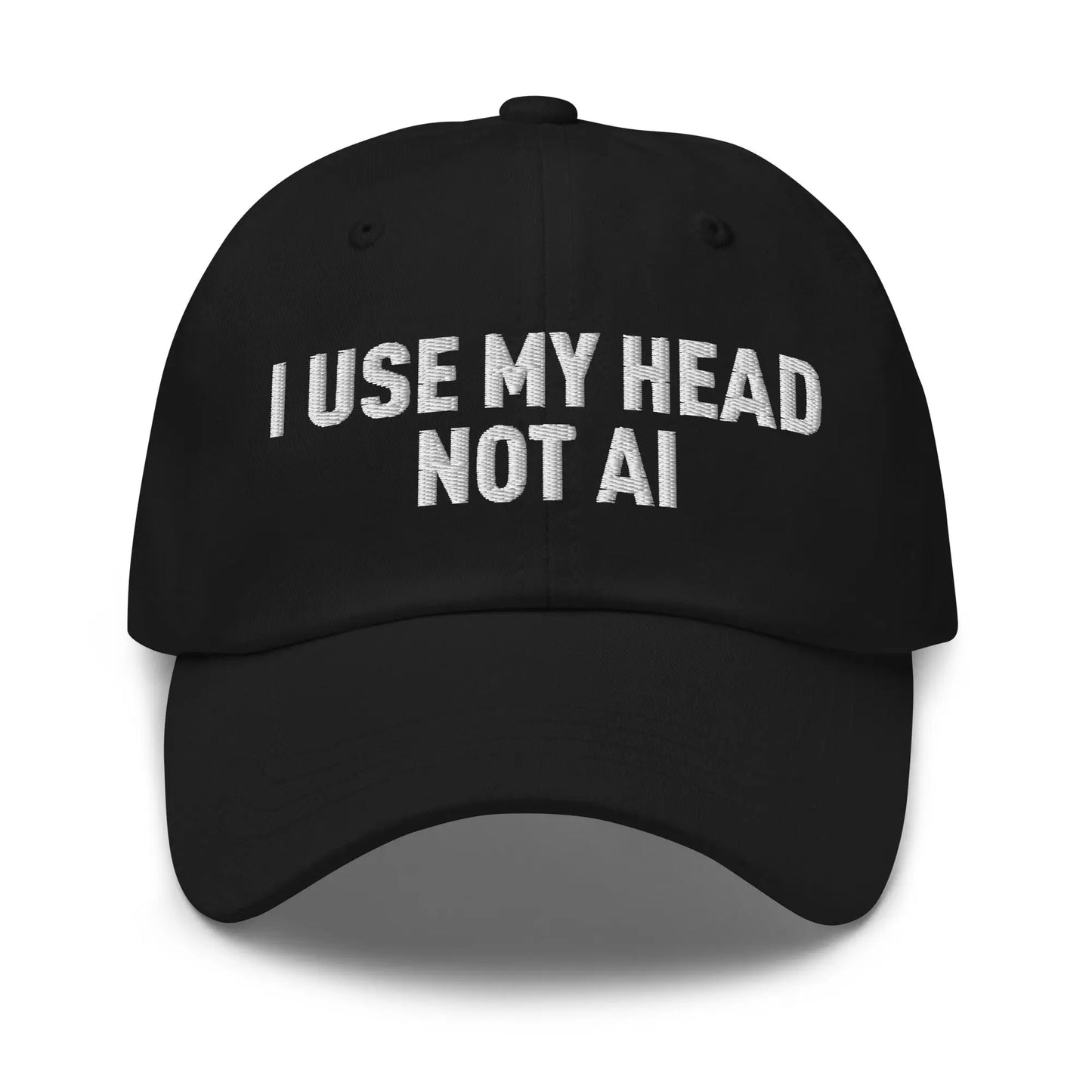 I Use My Head Not AI Cap - Black