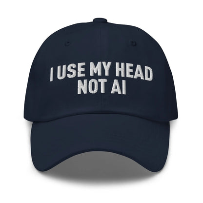 I Use My Head Not AI Cap - Navy