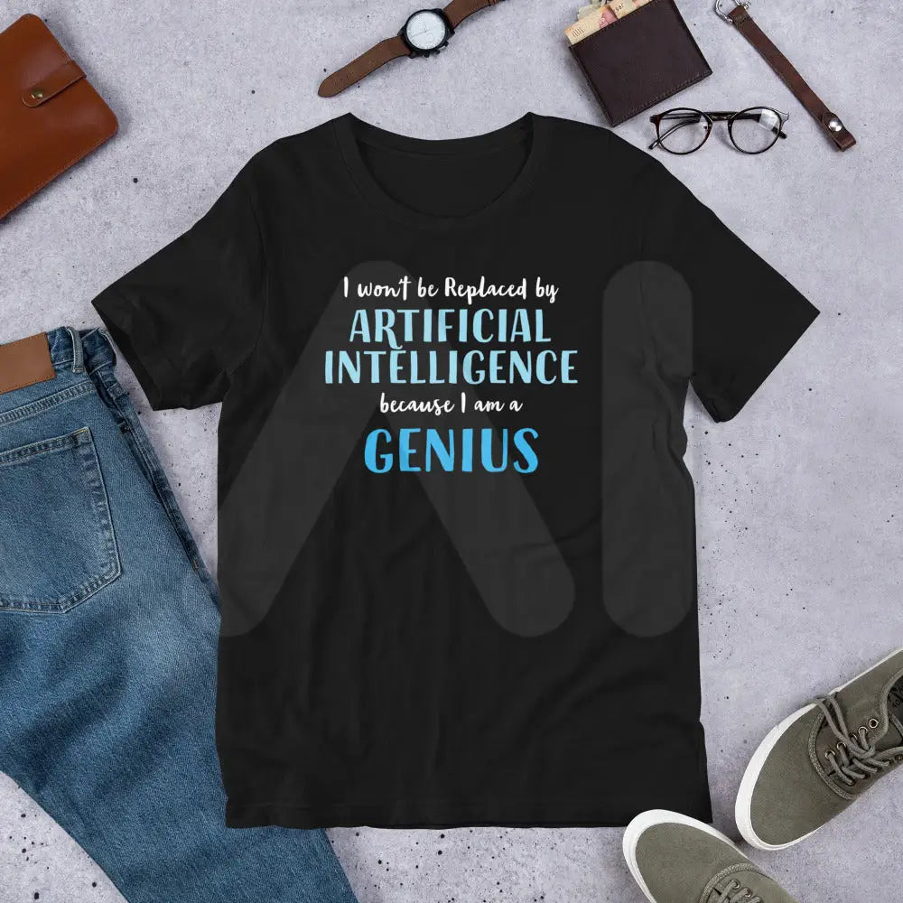 The i Won’t be Replaced by Ai - for Geniuses T-shirt (unisex).