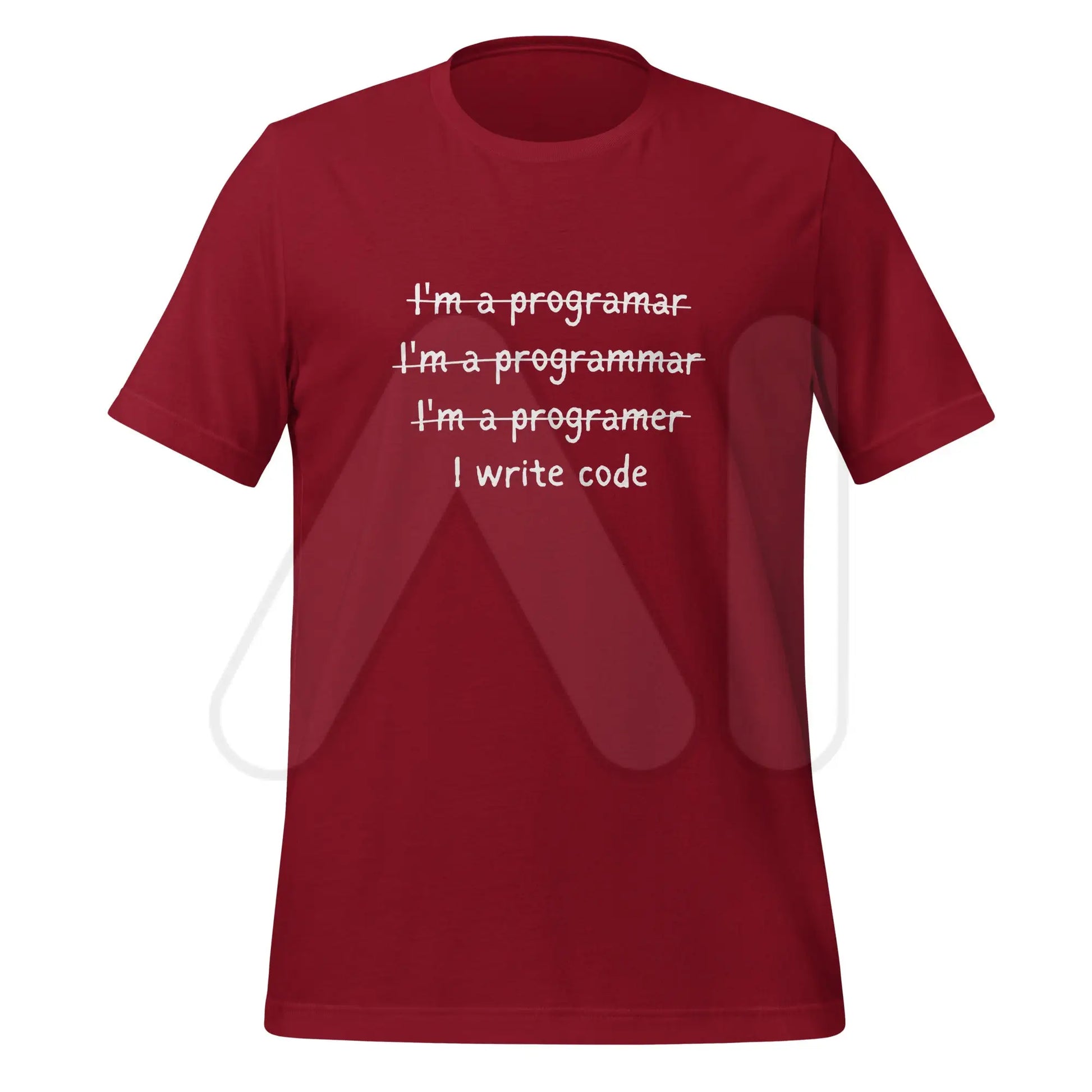 I Write Code T-Shirt (unisex) - Cardinal / M