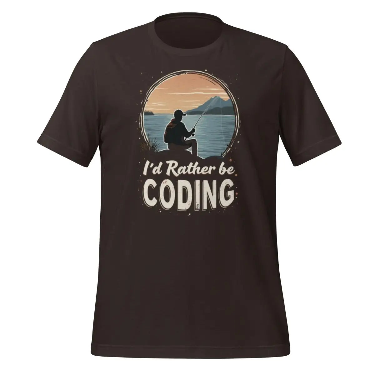 I’d Rather Be Coding T-Shirt 2 (unisex) - Brown / M