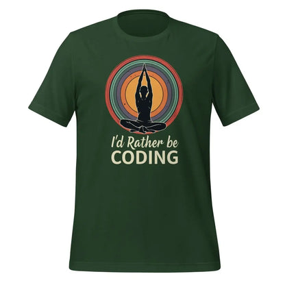 I’d Rather Be Coding T-Shirt 3 (unisex) - Forest / M