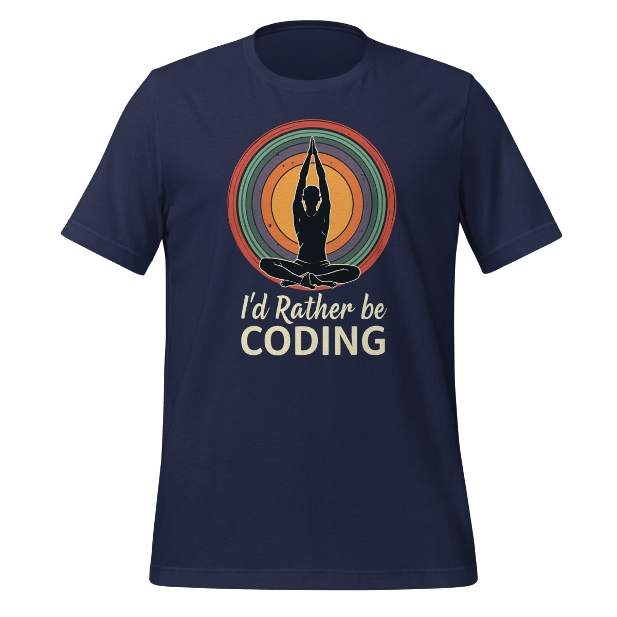 I'd Rather Be Coding T-Shirt 3 (unisex) - Navy - AI Store