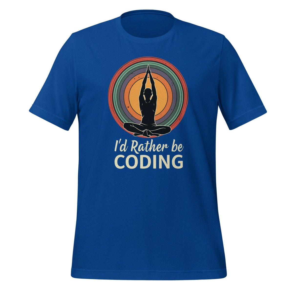 I'd Rather Be Coding T-Shirt 3 (unisex) - True Royal - AI Store