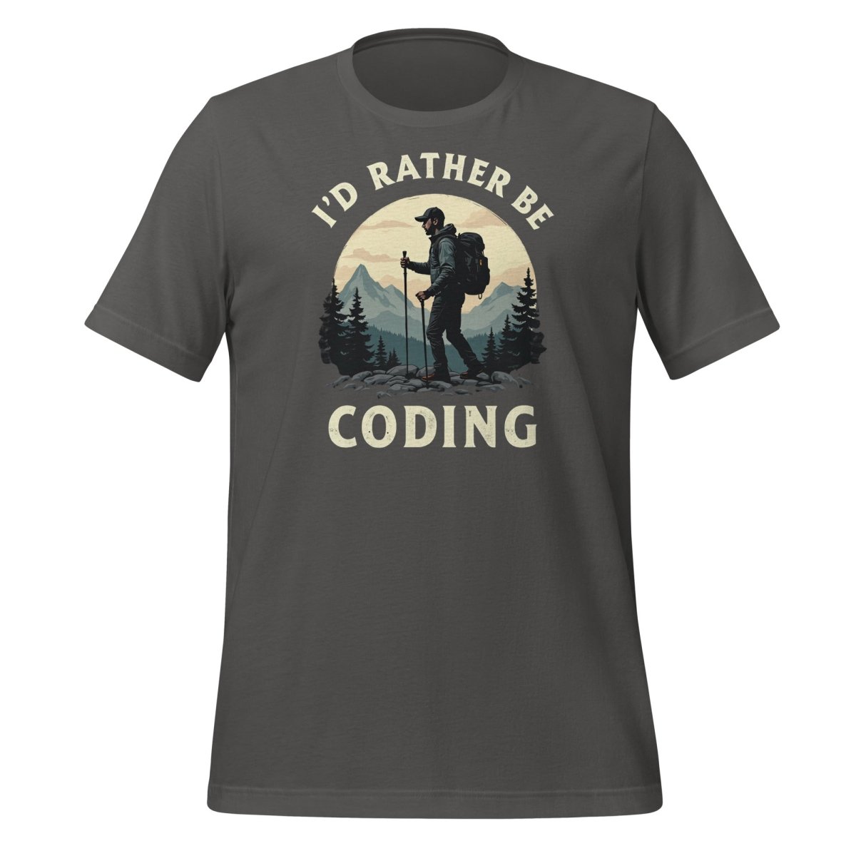 I'd Rather Be Coding T-Shirt (unisex) - Asphalt - AI Store