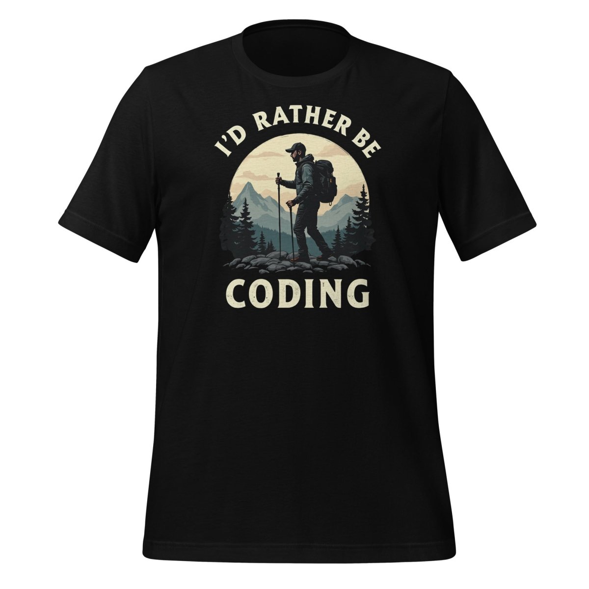 I'd Rather Be Coding T-Shirt (unisex) - Black - AI Store