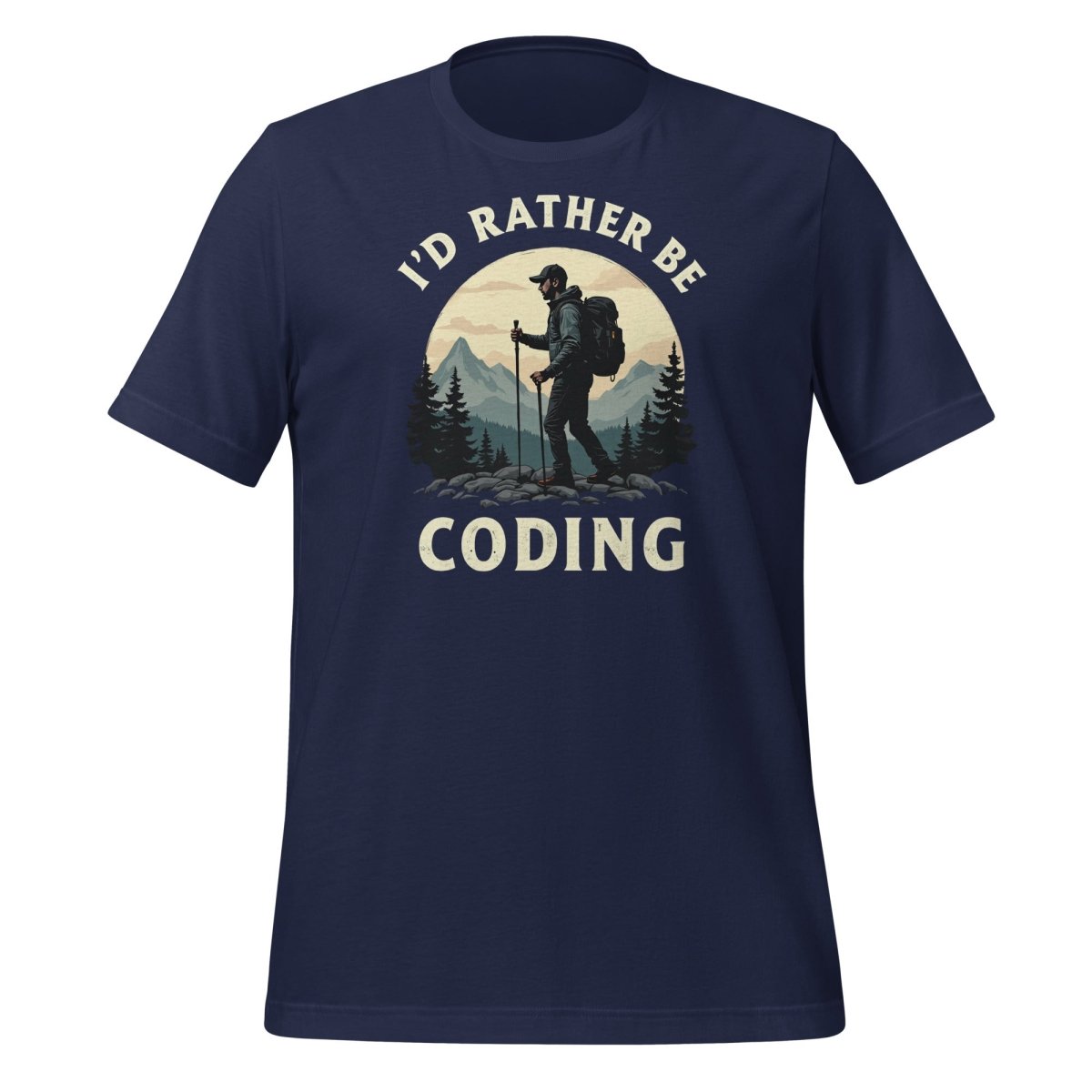 I'd Rather Be Coding T-Shirt (unisex) - Navy - AI Store