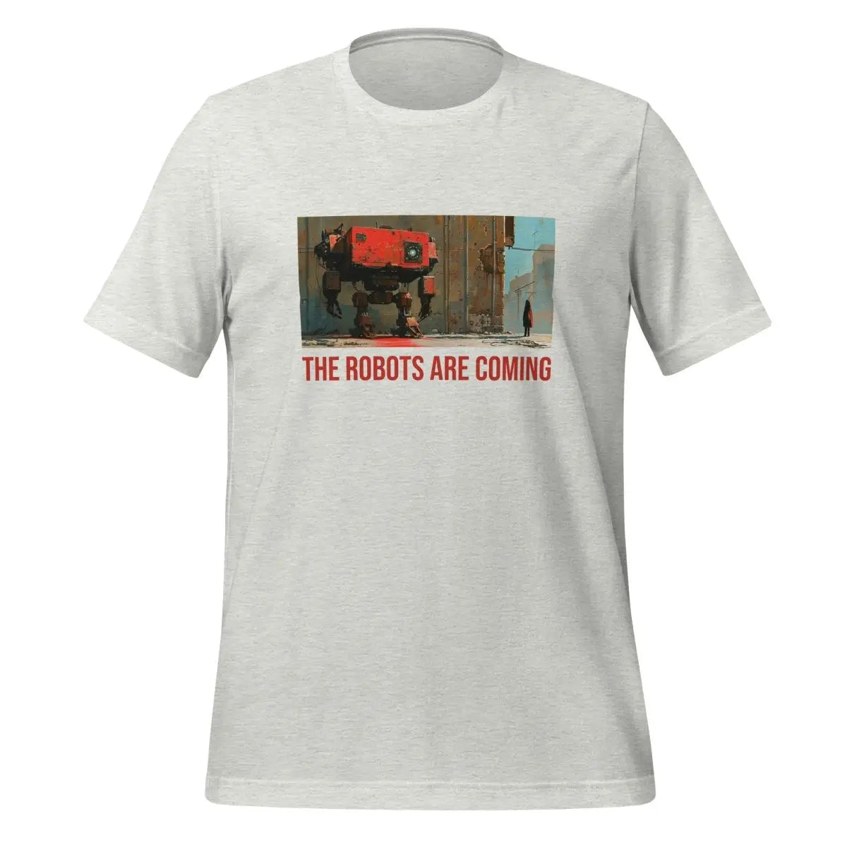 Illustrated The Robots Are Coming T-Shirt (unisex) - Ash / M