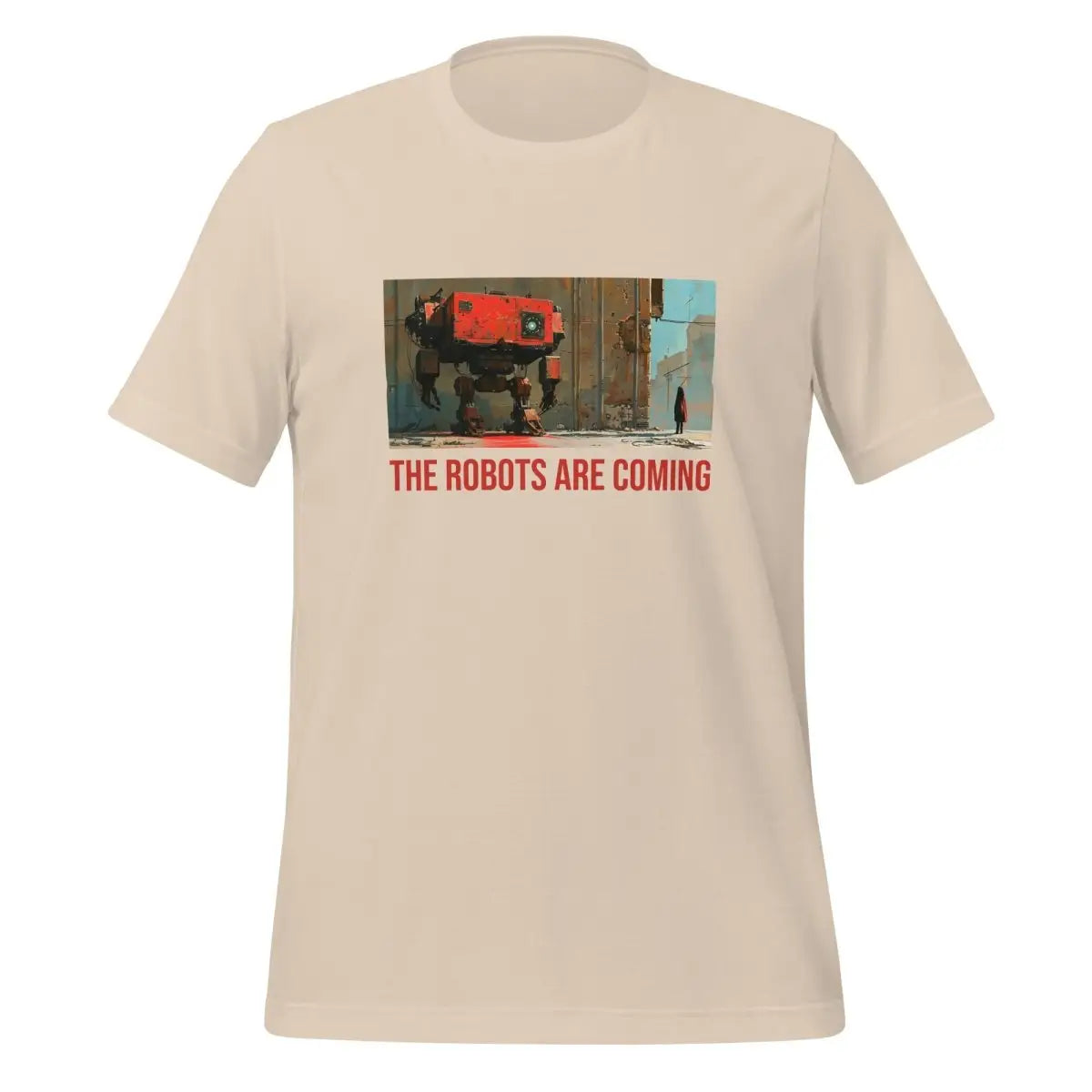 Illustrated The Robots Are Coming T-Shirt (unisex) - Soft Cream / M