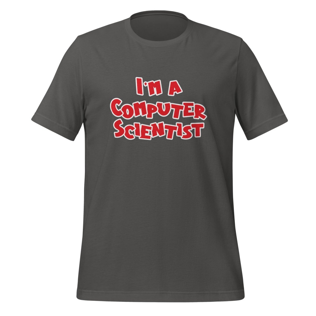 I'm a Computer Scientist Comic T-Shirt (unisex) - Asphalt - AI Store