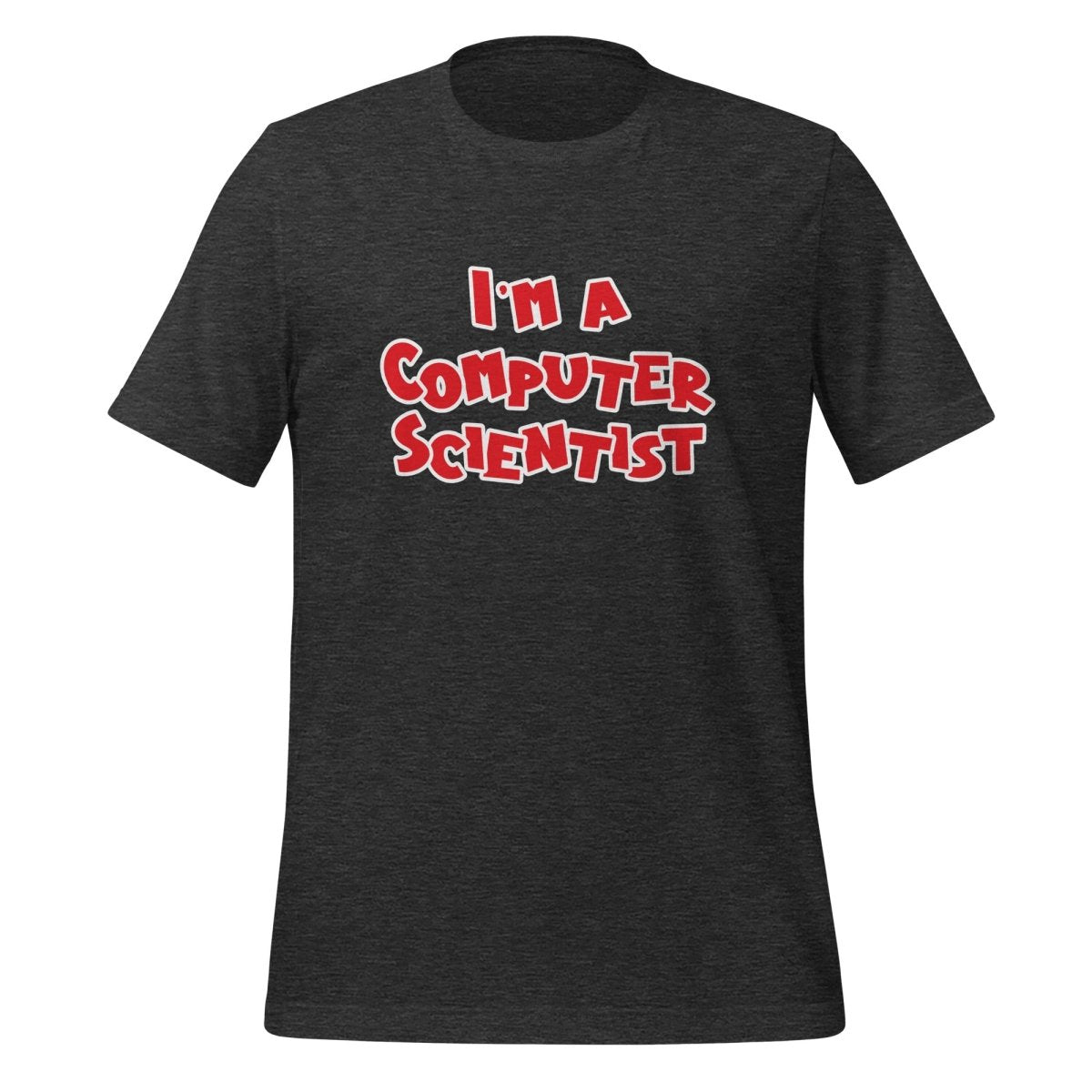 I'm a Computer Scientist Comic T-Shirt (unisex) - Dark Grey Heather - AI Store