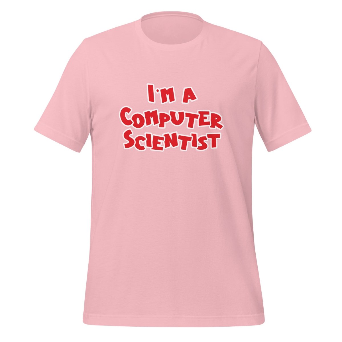 I'm a Computer Scientist Comic T-Shirt (unisex) - Pink - AI Store