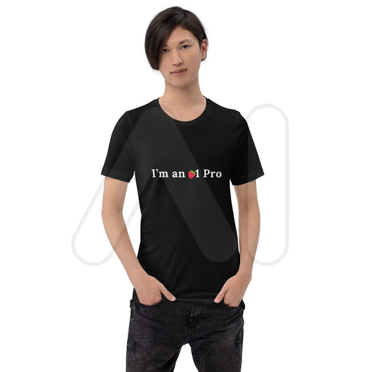 The I’m an O1 Pro + Strawberry T-shirt (unisex).