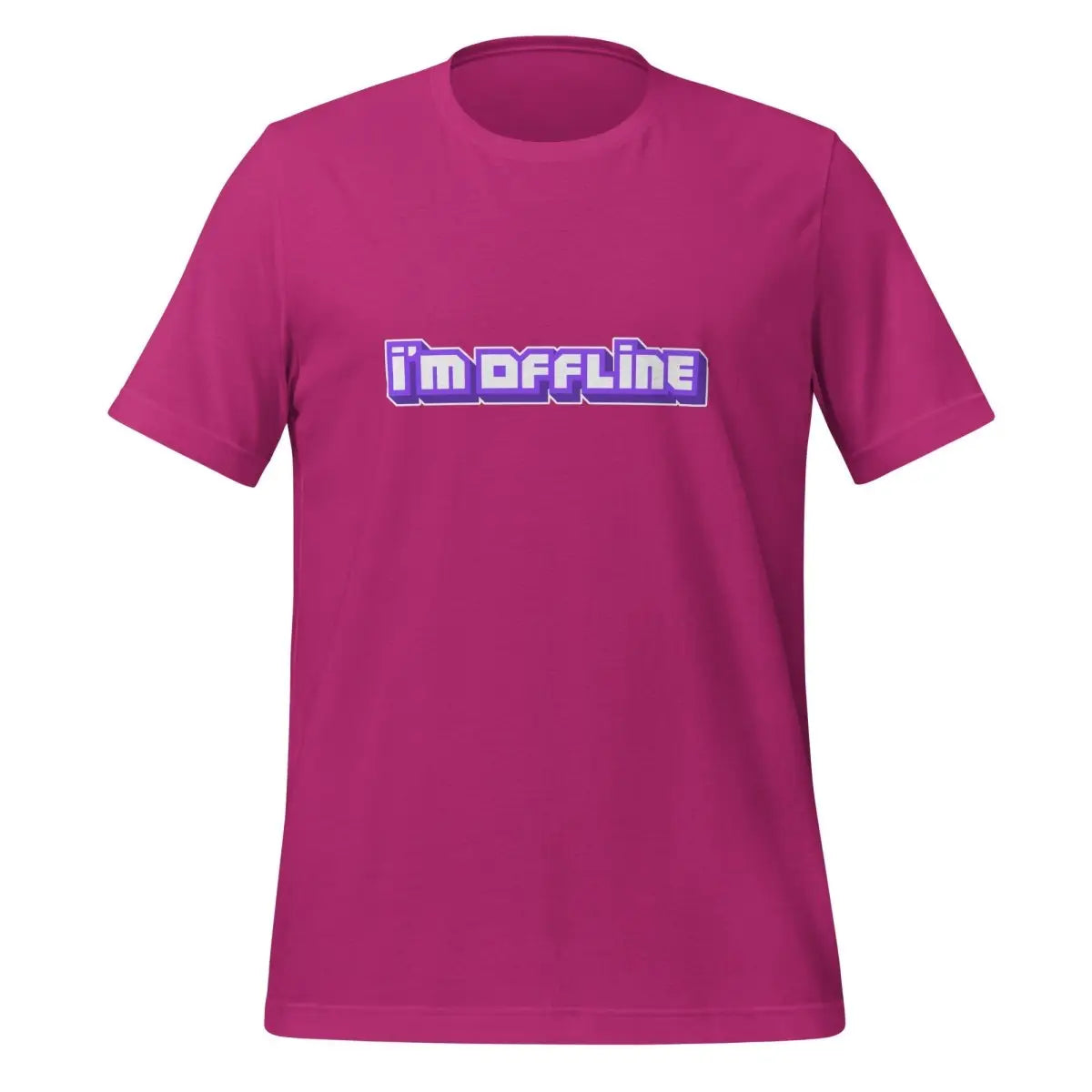 I’m Offline Twitch-Style T-Shirt (unisex) - Berry / M