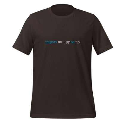 import numpy as np T-Shirt 1 (unisex) - Brown - AI Store