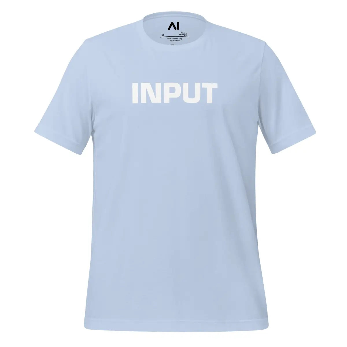 Input Output Front and Back T-Shirt (unisex) - Baby Blue / M