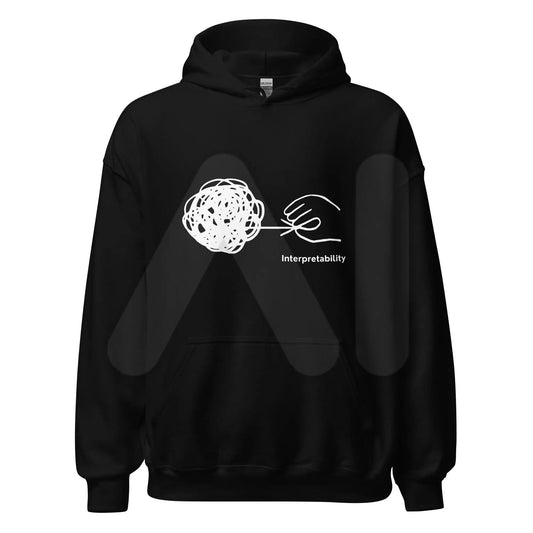 The Interpretability in White Hoodie (unisex) Black / m.