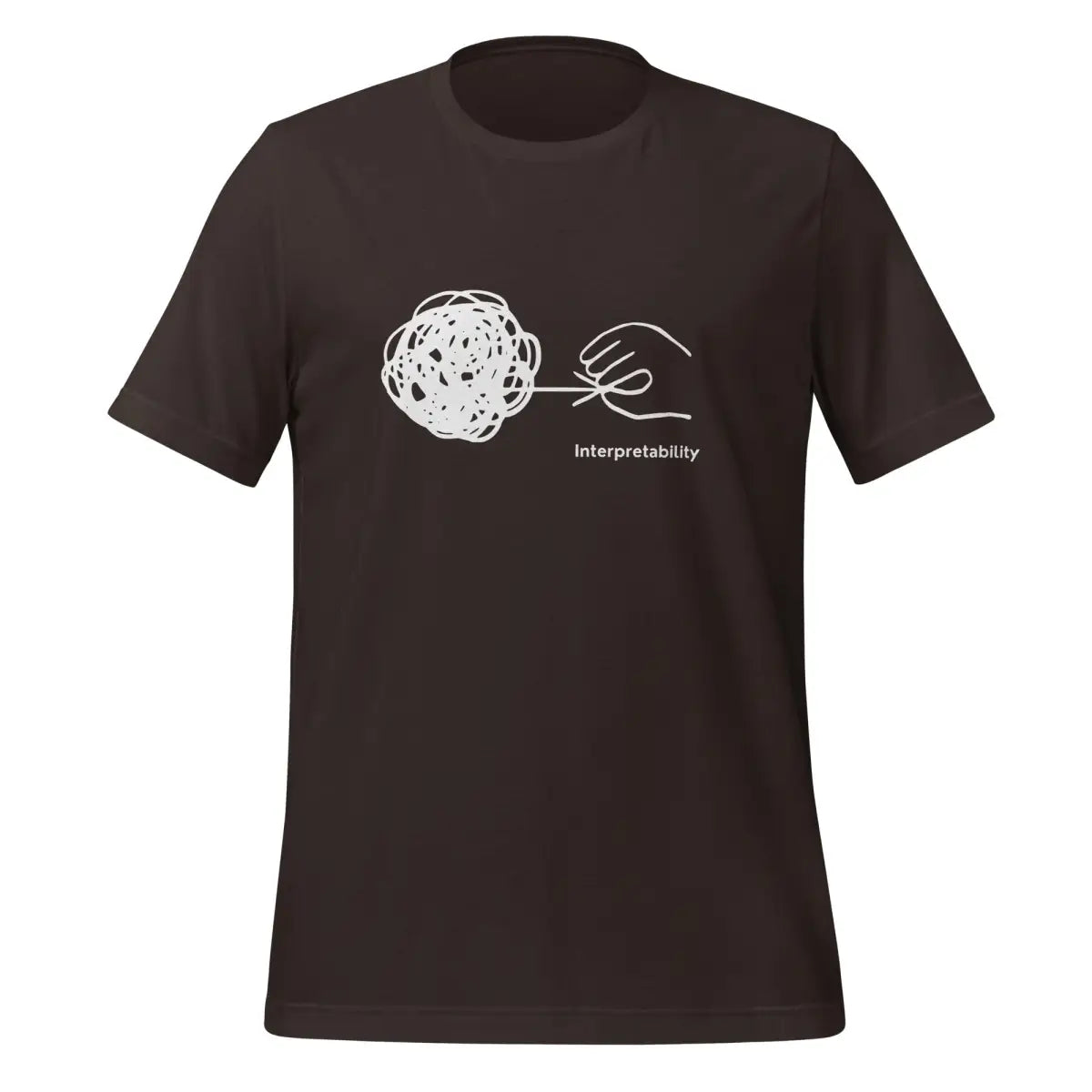 Interpretability in White T-Shirt (unisex) - Brown / M