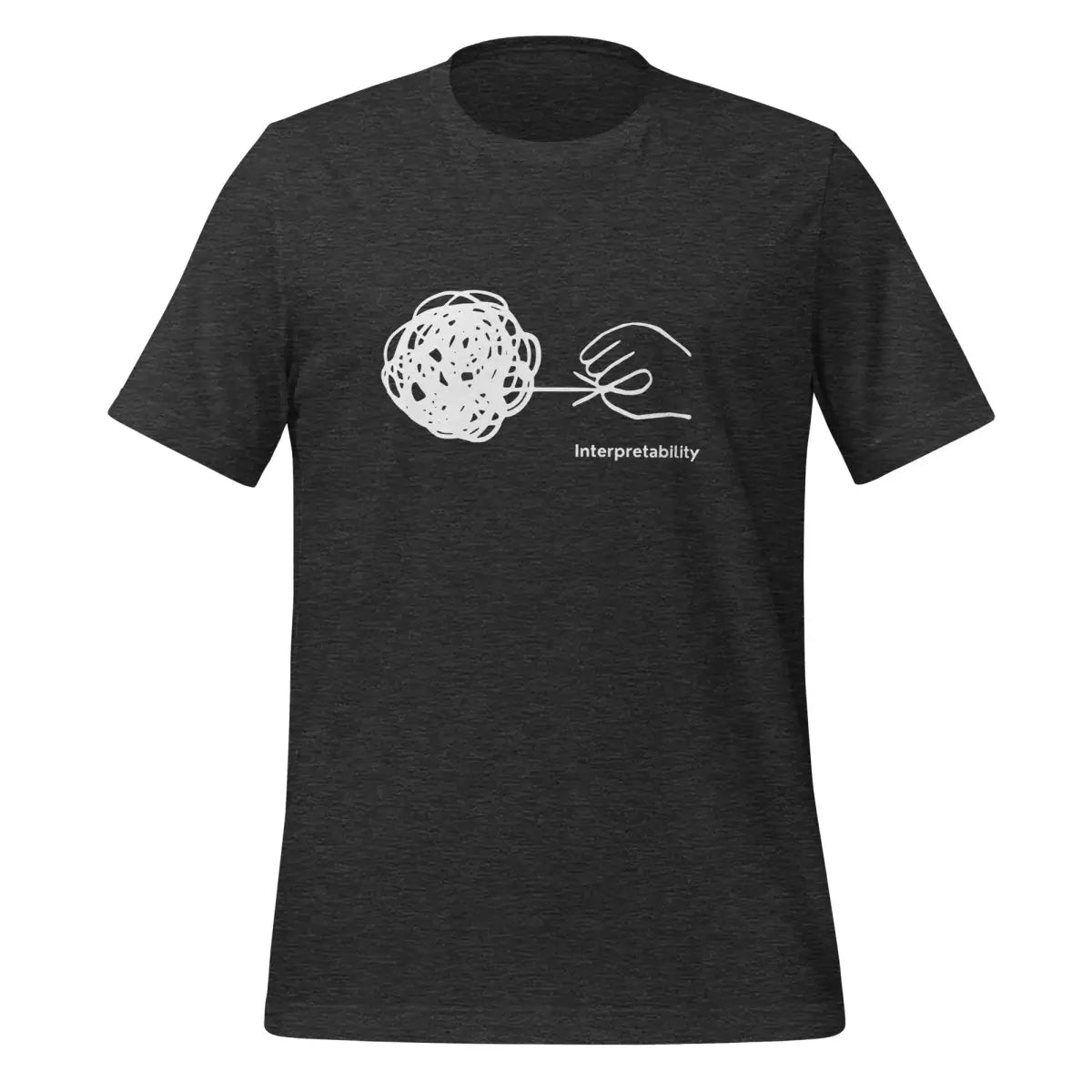 Interpretability in White T-Shirt (unisex) - Dark Grey Heather / M