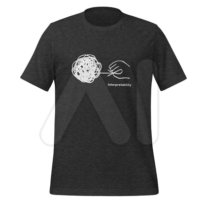 Interpretability in White T-Shirt (unisex) - Dark Grey Heather / M