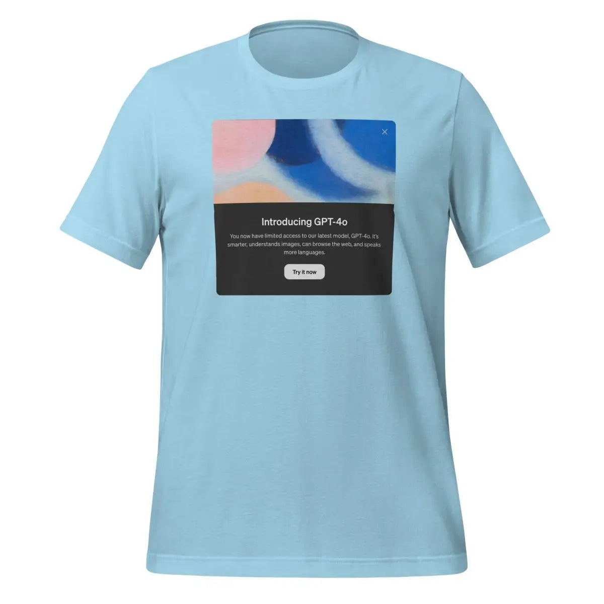 Introducing GPT-4o in Dark Mode T-Shirt (unisex) - Ocean Blue / M