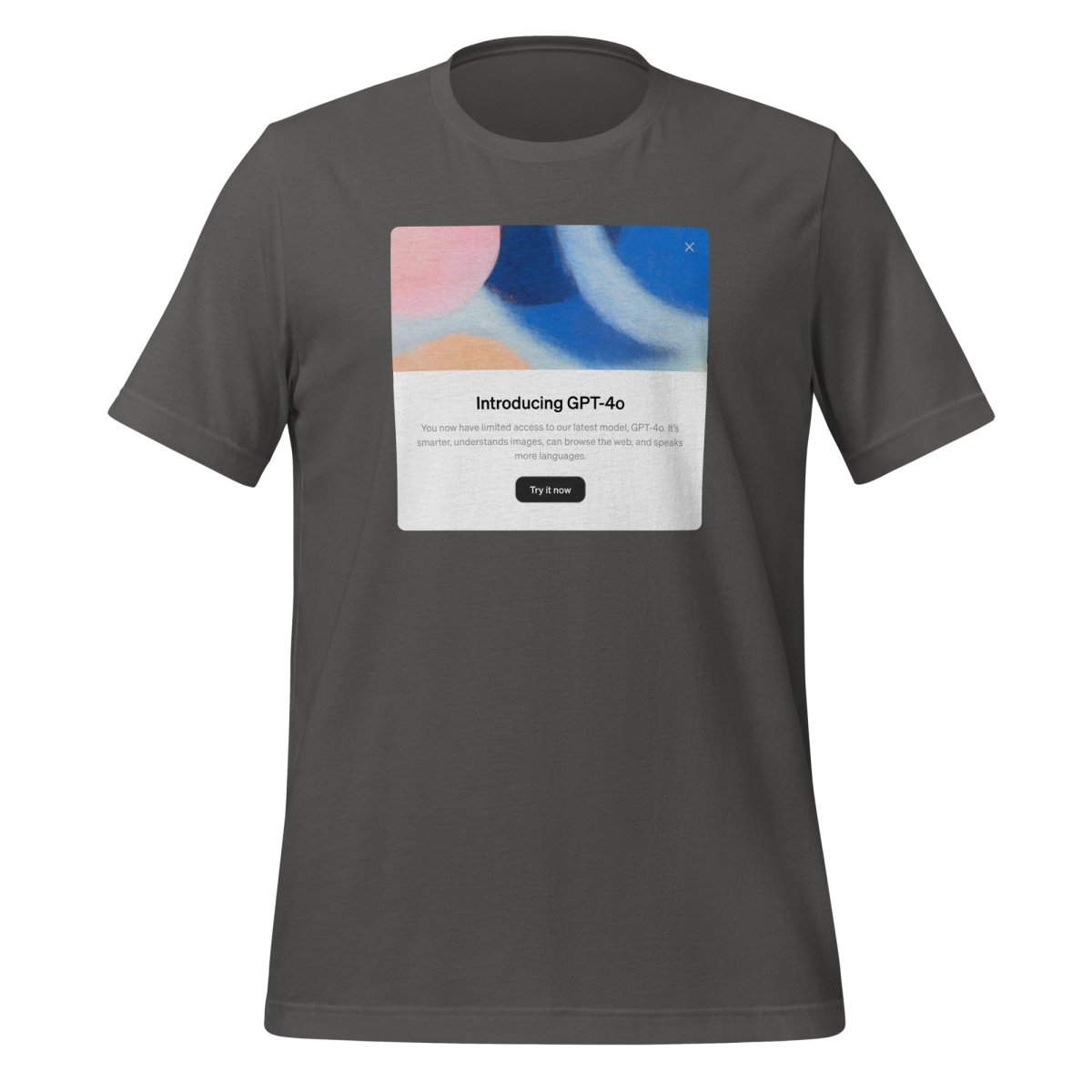 Introducing GPT - 4o in Light Mode T - Shirt (unisex) - Asphalt - AI Store